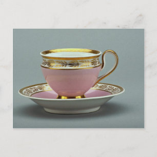Colorful cup and saucer , Berlin, Germany Postcard
