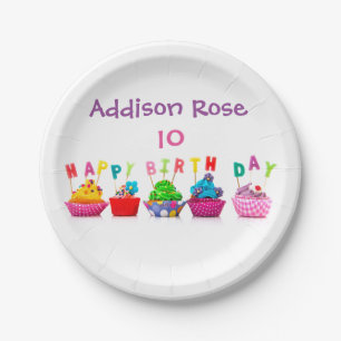 Colorful Cupcake - 7" Plate