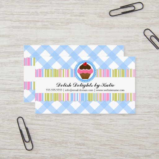 Customizable Cupcake Bakery Business Cards