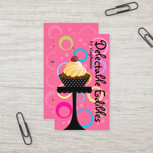 Colorful Cupcake Bakery Business Card