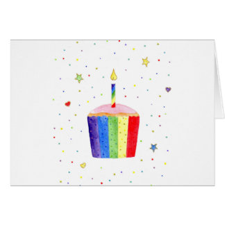 colorful cupcake card