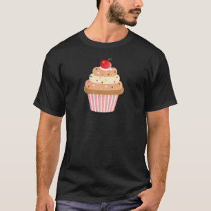 Colorful Cupcake Cherry Topping T-Shirt