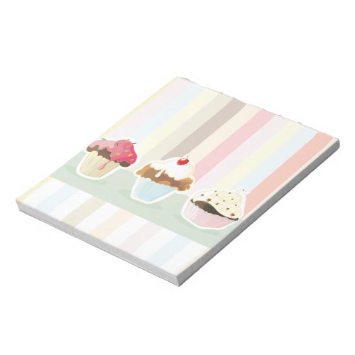 colorful cupcake notepad