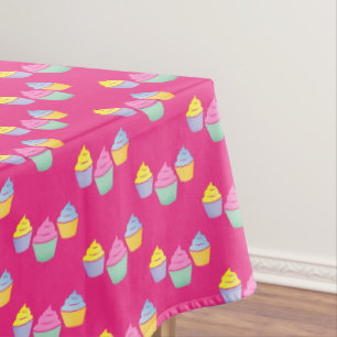 Colorful cupcake pattern Birthday party tablecloth