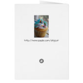 Colorful Cupcake Photograph Card (Back)