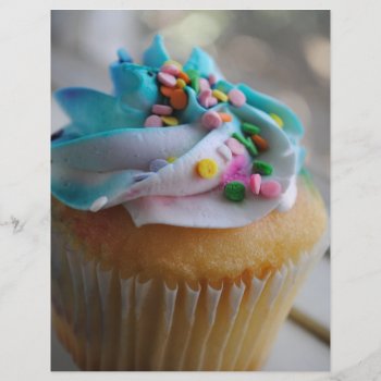Colorful Cupcake Photograph Flyers by AllyJCat at Zazzle