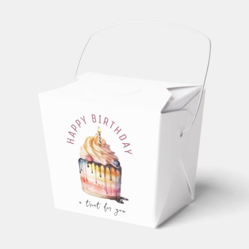 Colorful Cupcake Take Out Favor Box