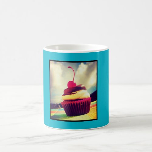 Colorful Cupcake with Cherry on Top Coffee Mug