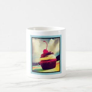 Colorful Cupcake with Cherry on Top Coffee Mug