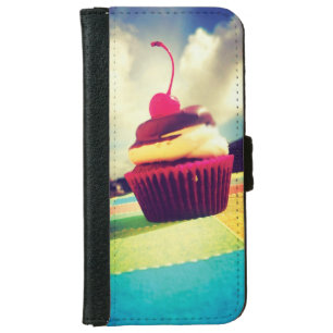 Colorful Cupcake with Cherry on Top iPhone 6/6s Wallet Case