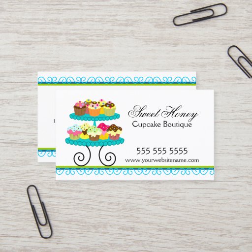 Customizable Colorful Cupcakes Business Cards
