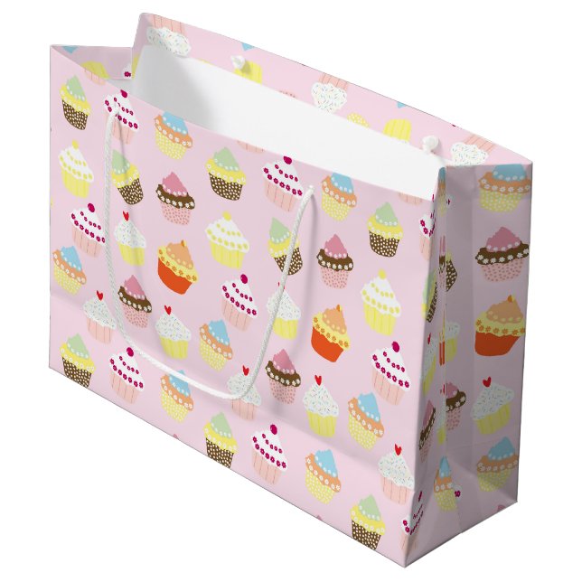 Colorful Cupcakes Gift Bag (Front Angled)
