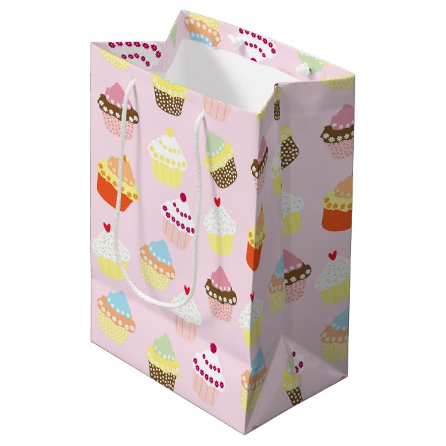 Colorful Cupcakes Gift Bag (Front Angled)