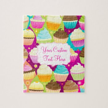 Colorful Cupcakes Jigsaw Puzzle by creativetaylor at Zazzle