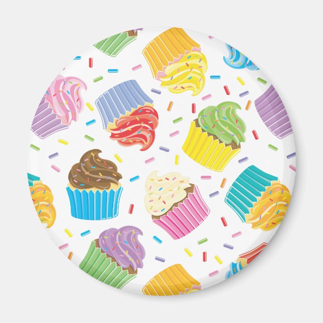 Colorful Cupcakes Magnet (Front)