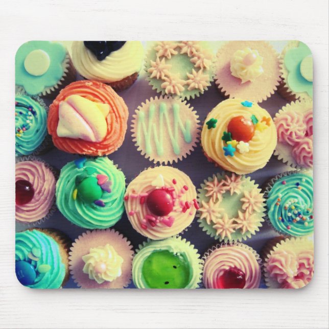 Colorful cupcakes mousepad (Front)