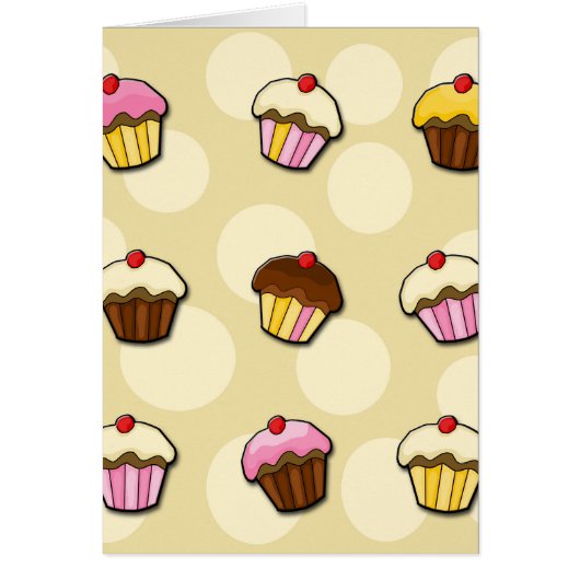 Colorful cupcakes pattern cards (Front)