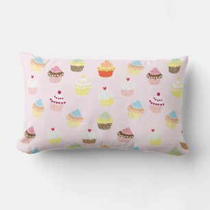 Colorful Cupcakes Pattern Lumbar Pillow