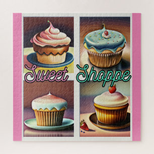 Colorful Cupcakes-Pop Art Jigsaw Puzzle