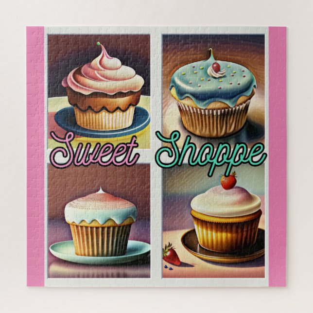 Colorful Cupcakes-Pop Art Jigsaw Puzzle (Vertical)