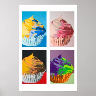 Colorful Cupcakes Poster