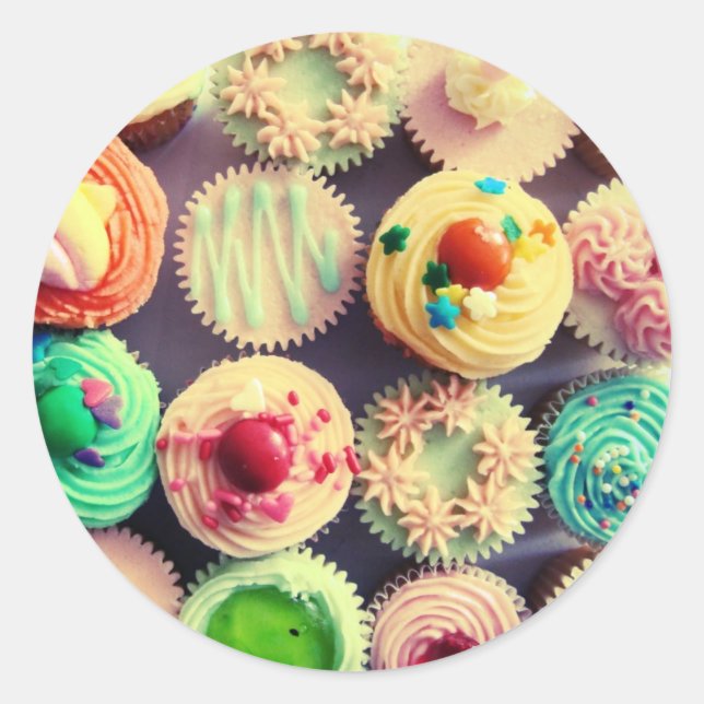 Colorful cupcakes sticker (Front)