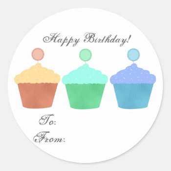 Colorful Cupcakes Stickers by MudPieSoup at Zazzle