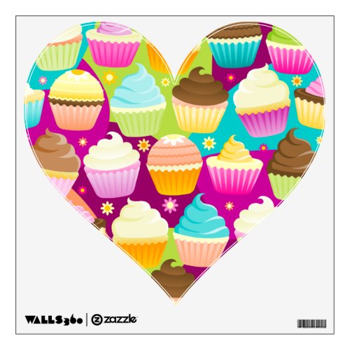 Colorful Cupcakes Wall Sticker