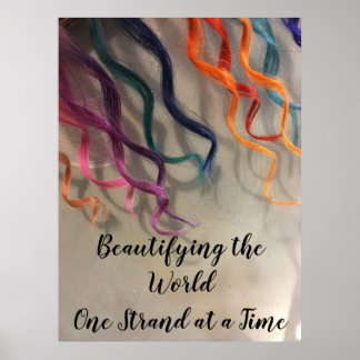 Colorful Curls Poster
