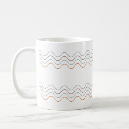 Colorful Curve Lines Pattern Coffee Mug