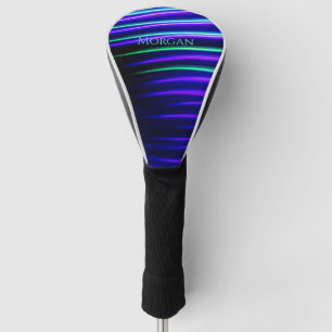 Colorful Curved Light, DIY Name, Teal Golf Head Cover