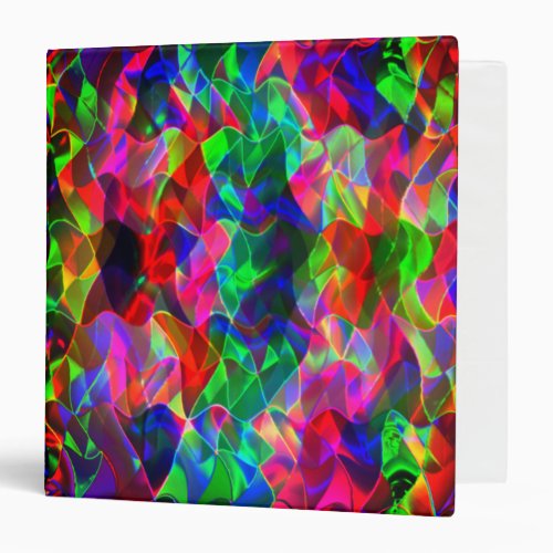 Colorful curved triangles or colored undulation 3 ring binder