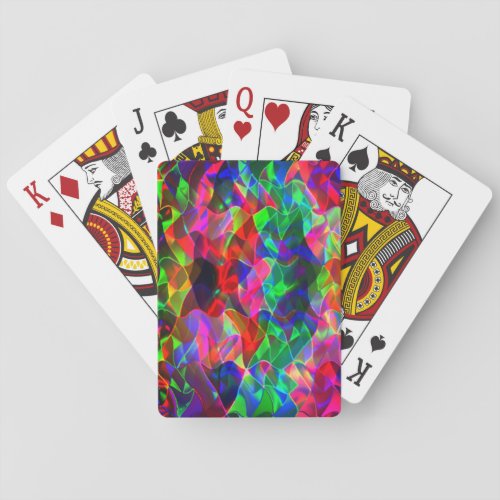 Colorful curved triangles or colored undulation poker cards