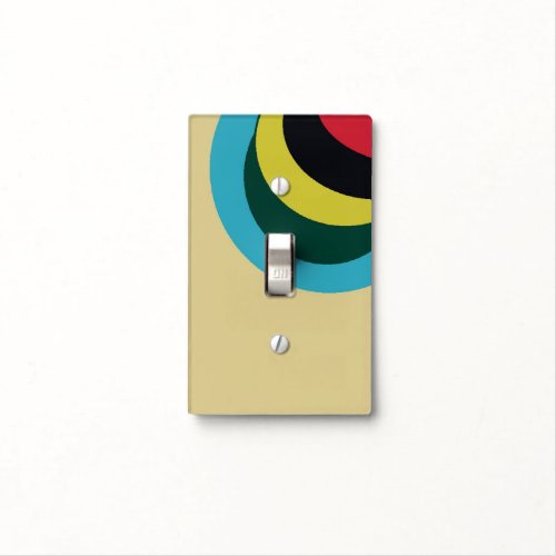 Colorful curves pattern light switch cover