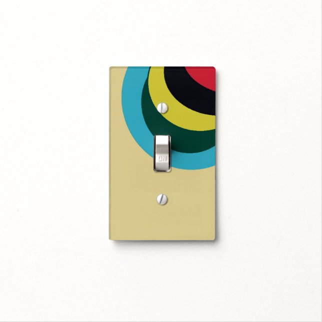 Colorful curves pattern light switch cover (In Situ)