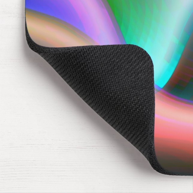 Colorful curves with puffy and blurred style       mouse pad (Corner)