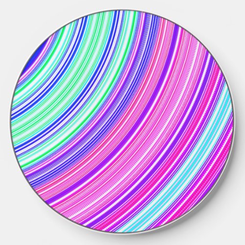 Colorful Curvy Stripes 2   Wireless Charger