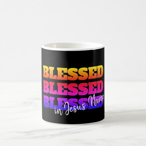 Colorful Custom BLESSED Coffee Mug