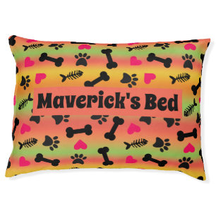 Colorful Custom Dog Pattern Pet Bed