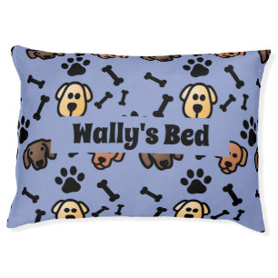 Colorful Custom Dog Pattern Pet Bed