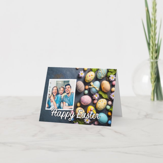 Colorful Custom Easter Eggs Photo Template (Front)