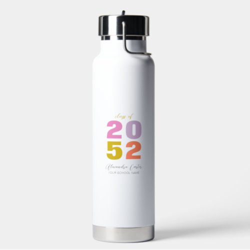 Colorful Custom Name 2023 Graduation Gift Water Bottle