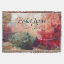 Colorful Custom Name Est. Year Watercolor Nature