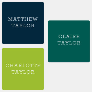 Colorful Custom Name  Kids' Labels