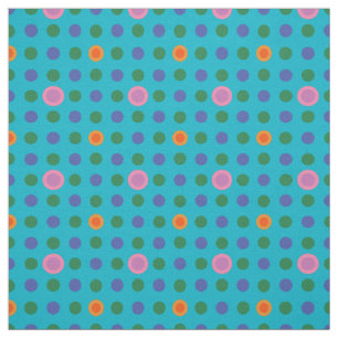 Colorful Custom Polka Dots Fish in the Sea Fabric
