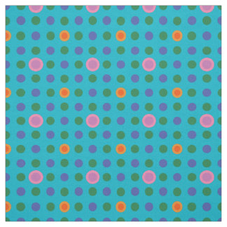 Colorful Custom Polka Dots Fish in the Sea Fabric