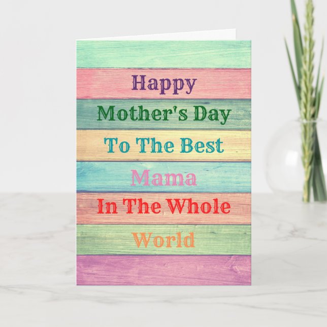 Colorful Custom Recipient Mother's Day Card (Front)