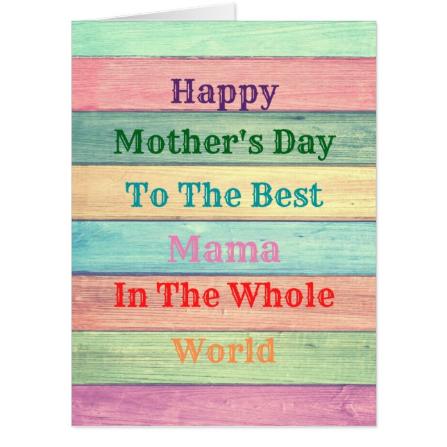 Colorful Custom Recipient Mother's Day Giant Card (Front)