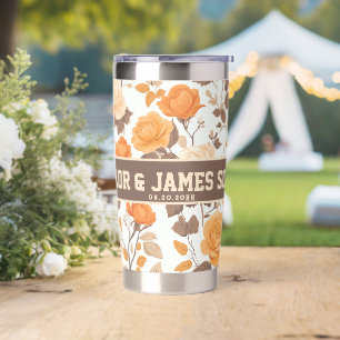 Colorful Custom Rose Insulated Tumbler For Backyar