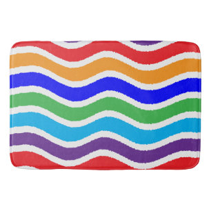 Colorful Custom Torn Paper Effect Bath Mat